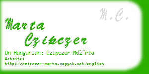 marta czipczer business card
